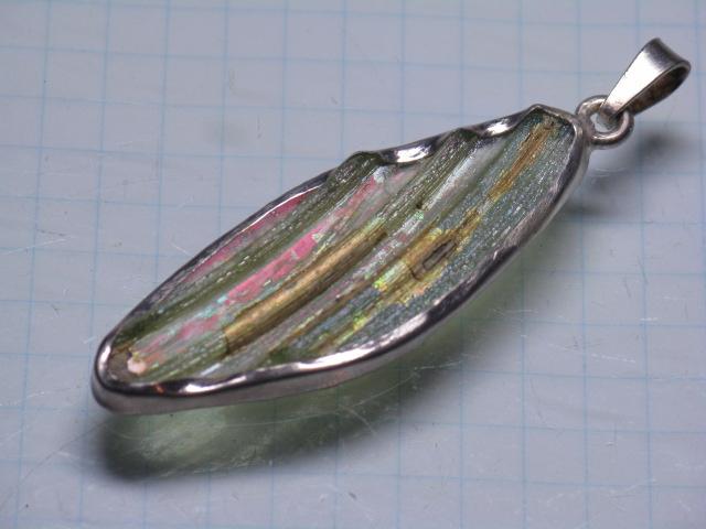 TOKO-BEADS |RG024-13 ローマングラスペンダントトップ（シルバー） 48.5mm