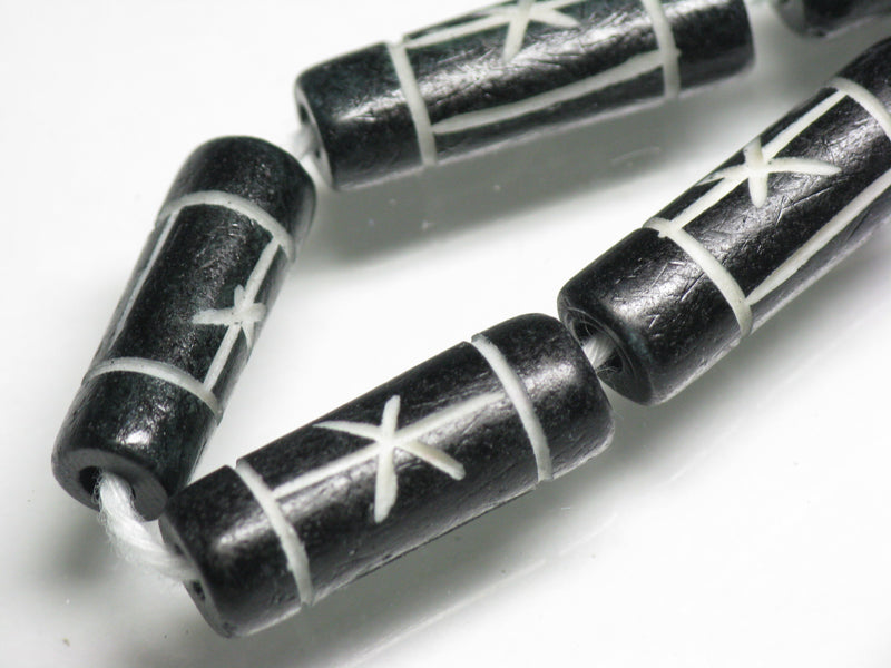 TOKO-BEADS AB183-66N Bone bead (strand) 7~8mm AB183-66N ボーンビーズ（連） 7~8mm Asian bead & African bead  Handmade,Lampeork,bead,asia,india,ethnic,parts,accessory,beads とんぼ玉,ビーズ,トンボ玉,アジア,インド,エスニック,手作り,パーツ,アクセサリー