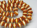 TOKO-BEADS AB185-39 Bone bead (strand) 7.5~8.5mm AB185-39 ボーンビーズ（連） 7.5~8.5mm Asian bead & African bead  Handmade,Lampeork,bead,asia,india,ethnic,parts,accessory,beads とんぼ玉,ビーズ,トンボ玉,アジア,インド,エスニック,手作り,パーツ,アクセサリー