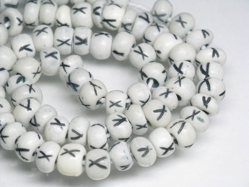 TOKO-BEADS AB191N-54 Bone bead (strand) 8~8.5mm AB191N-54 ボーンビーズ（連） 8~8.5mm Asian bead & African bead  Handmade,Lampeork,bead,asia,india,ethnic,parts,accessory,beads とんぼ玉,ビーズ,トンボ玉,アジア,インド,エスニック,手作り,パーツ,アクセサリー