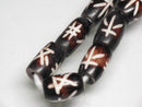 TOKO-BEADS AB195-11N Bone bead (strand) 6~8mm AB195-11N ボーンビーズ（連） 6~8mm Asian bead & African bead  Handmade,Lampeork,bead,asia,india,ethnic,parts,accessory,beads とんぼ玉,ビーズ,トンボ玉,アジア,インド,エスニック,手作り,パーツ,アクセサリー