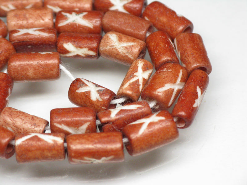 TOKO-BEADS AB196-16N Bone bead (strand) 5~7mm AB196-16N ボーンビーズ（連） 5~7mm Asian bead & African bead  Handmade,Lampeork,bead,asia,india,ethnic,parts,accessory,beads とんぼ玉,ビーズ,トンボ玉,アジア,インド,エスニック,手作り,パーツ,アクセサリー