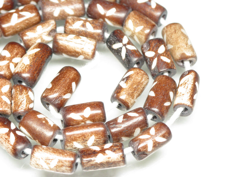 TOKO-BEADS AB196-38N Bone bead (strand) 6~7.5mm AB196-38N ボーンビーズ（連） 6~7.5mm Asian bead & African bead  Handmade,Lampeork,bead,asia,india,ethnic,parts,accessory,beads とんぼ玉,ビーズ,トンボ玉,アジア,インド,エスニック,手作り,パーツ,アクセサリー
