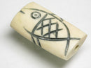 TOKO-BEADS AB200-81S Bone bead (Fish) 13.5~14.5mm AB200-81S ボーンビーズ（魚） 13.5~14.5mm Asian bead & African bead  Handmade,Lampeork,bead,asia,india,ethnic,parts,accessory,beads とんぼ玉,ビーズ,トンボ玉,アジア,インド,エスニック,手作り,パーツ,アクセサリー