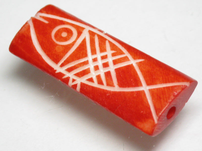 TOKO-BEADS AB200-89S Bone bead (Fish) 13~15mm AB200-89S ボーンビーズ（魚） 13~15mm Asian bead & African bead  Handmade,Lampeork,bead,asia,india,ethnic,parts,accessory,beads とんぼ玉,ビーズ,トンボ玉,アジア,インド,エスニック,手作り,パーツ,アクセサリー