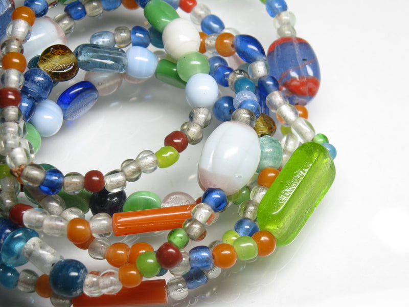 TOKO-BEADS AG001N-21 Assorted glass bead 120cm (strand) 5~13mm AG001N-21 ガラスビーズアソート120cm（連） 5~13mm Asian bead & African bead  Handmade,Lampeork,bead,asia,india,ethnic,parts,accessory,beads とんぼ玉,ビーズ,トンボ玉,アジア,インド,エスニック,手作り,パーツ,アクセサリー