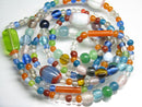 TOKO-BEADS AG001-24N Assorted glass bead 120cm (strand) 5~13mm AG001-24N ガラスビーズアソート120cm（連） 5~13mm Asian bead & African bead  Handmade,Lampeork,bead,asia,india,ethnic,parts,accessory,beads とんぼ玉,ビーズ,トンボ玉,アジア,インド,エスニック,手作り,パーツ,アクセサリー