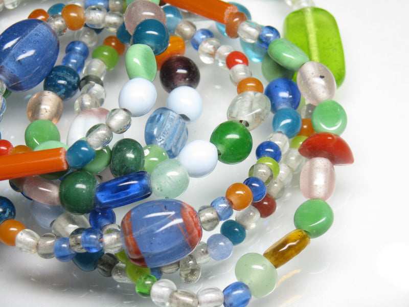 TOKO-BEADS AG001N-25 Assorted glass bead 120cm (strand) 5~13mm AG001N-25 ガラスビーズアソート120cm（連） 5~13mm Asian bead & African bead  Handmade,Lampeork,bead,asia,india,ethnic,parts,accessory,beads とんぼ玉,ビーズ,トンボ玉,アジア,インド,エスニック,手作り,パーツ,アクセサリー