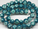 TOKO-BEADS AG006N-02 Glass bead (strand) 11mm AG006N-02 フラワービーズ（連） 11mm Asian bead & African bead  Handmade,Lampeork,bead,asia,india,ethnic,parts,accessory,beads とんぼ玉,ビーズ,トンボ玉,アジア,インド,エスニック,手作り,パーツ,アクセサリー