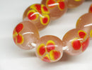 TOKO-BEADS AG006-06N Glass bead (strand) 11mm AG006-06N フラワービーズ（連） 11mm Asian bead & African bead  Handmade,Lampeork,bead,asia,india,ethnic,parts,accessory,beads とんぼ玉,ビーズ,トンボ玉,アジア,インド,エスニック,手作り,パーツ,アクセサリー
