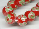 TOKO-BEADS AG006-14N Glass bead (strand) 12mm AG006-14N フラワービーズ（連） 12mm Asian bead & African bead  Handmade,Lampeork,bead,asia,india,ethnic,parts,accessory,beads とんぼ玉,ビーズ,トンボ玉,アジア,インド,エスニック,手作り,パーツ,アクセサリー
