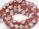 TOKO-BEADS AG006N-16 Glass bead (strand) 11mm AG006N-16 フラワービーズ（連） 11mm Asian bead & African bead  Handmade,Lampeork,bead,asia,india,ethnic,parts,accessory,beads とんぼ玉,ビーズ,トンボ玉,アジア,インド,エスニック,手作り,パーツ,アクセサリー