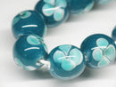 TOKO-BEADS AG006-17N Glass bead (strand) 11mm AG006-17N フラワービーズ（連） 11mm Asian bead & African bead  Handmade,Lampeork,bead,asia,india,ethnic,parts,accessory,beads とんぼ玉,ビーズ,トンボ玉,アジア,インド,エスニック,手作り,パーツ,アクセサリー