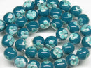 TOKO-BEADS AG006N-17 Glass bead (strand) 11mm AG006N-17 フラワービーズ（連） 11mm Asian bead & African bead  Handmade,Lampeork,bead,asia,india,ethnic,parts,accessory,beads とんぼ玉,ビーズ,トンボ玉,アジア,インド,エスニック,手作り,パーツ,アクセサリー