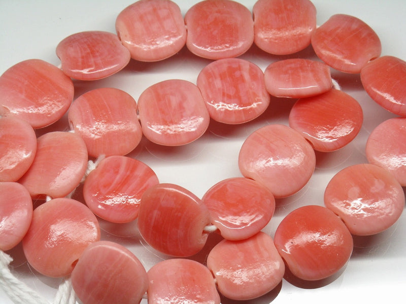 TOKO-BEADS AG008N-15 Glass bead (strand) 17mm AG008N-15 丸型フラットビーズ（連） 17mm Asian bead & African bead  Handmade,Lampeork,bead,asia,india,ethnic,parts,accessory,beads とんぼ玉,ビーズ,トンボ玉,アジア,インド,エスニック,手作り,パーツ,アクセサリー