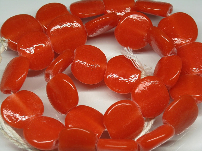 TOKO-BEADS AG008N-16 Glass bead (strand) 17mm AG008N-16 丸型フラットビーズ（連） 17mm Asian bead & African bead  Handmade,Lampeork,bead,asia,india,ethnic,parts,accessory,beads とんぼ玉,ビーズ,トンボ玉,アジア,インド,エスニック,手作り,パーツ,アクセサリー
