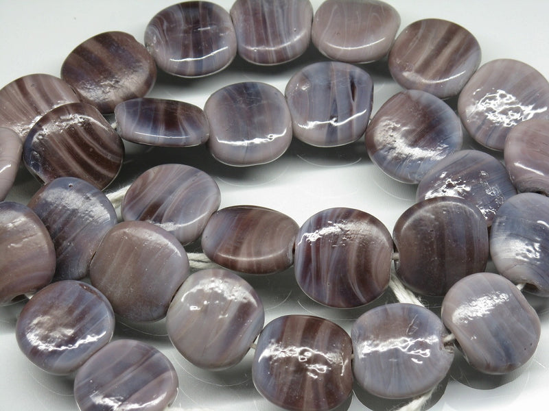 TOKO-BEADS AG008N-19 Glass bead (strand) 16mm AG008N-19 丸型フラットビーズ（連） 16mm Asian bead & African bead  Handmade,Lampeork,bead,asia,india,ethnic,parts,accessory,beads とんぼ玉,ビーズ,トンボ玉,アジア,インド,エスニック,手作り,パーツ,アクセサリー