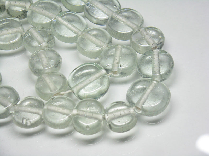 TOKO-BEADS AG008-43N Glass bead (strand) 16~18mm AG008-43N 丸型フラットビーズ（連） 16~18mm Asian bead & African bead  Handmade,Lampeork,bead,asia,india,ethnic,parts,accessory,beads とんぼ玉,ビーズ,トンボ玉,アジア,インド,エスニック,手作り,パーツ,アクセサリー