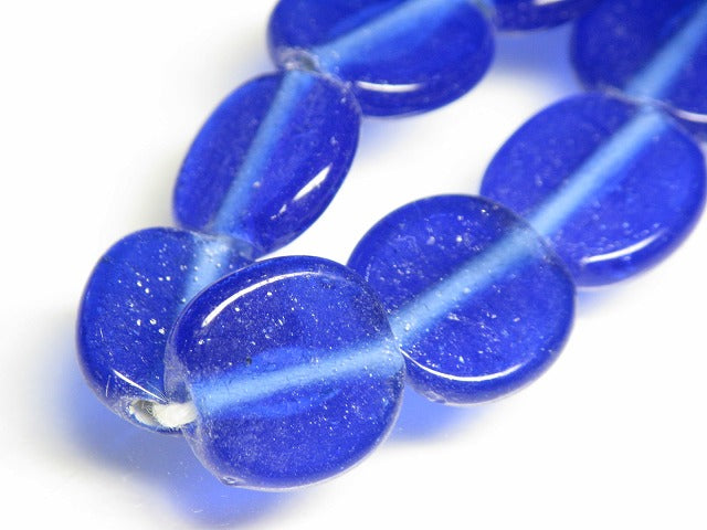 TOKO-BEADS AG008-61N Glass bead (strand) 12~17mm AG008-61N 丸型フラットビーズ（連） 12~17mm Asian bead & African bead  Handmade,Lampeork,bead,asia,india,ethnic,parts,accessory,beads とんぼ玉,ビーズ,トンボ玉,アジア,インド,エスニック,手作り,パーツ,アクセサリー