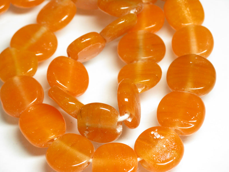 TOKO-BEADS AG008-68N Glass bead (strand) 12~17mm AG008-68N 丸型フラットビーズ（連） 12~17mm Asian bead & African bead  Handmade,Lampeork,bead,asia,india,ethnic,parts,accessory,beads とんぼ玉,ビーズ,トンボ玉,アジア,インド,エスニック,手作り,パーツ,アクセサリー