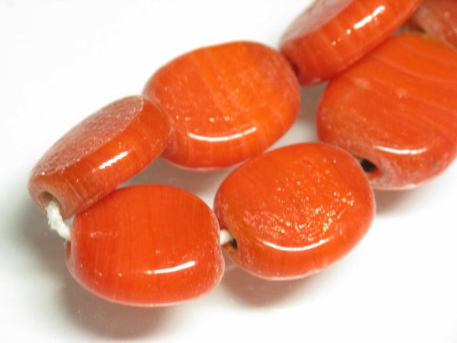 TOKO-BEADS AG008-69N Glass bead (strand) 12~17mm AG008-69N 丸型フラットビーズ（連） 12~17mm Asian bead & African bead  Handmade,Lampeork,bead,asia,india,ethnic,parts,accessory,beads とんぼ玉,ビーズ,トンボ玉,アジア,インド,エスニック,手作り,パーツ,アクセサリー