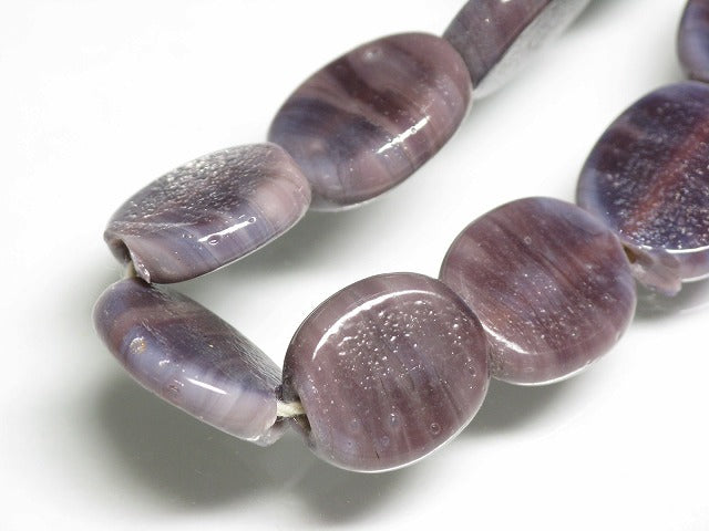 TOKO-BEADS AG008-72N Glass bead (strand) 12~17mm AG008-72N 丸型フラットビーズ（連） 12~17mm Asian bead & African bead  Handmade,Lampeork,bead,asia,india,ethnic,parts,accessory,beads とんぼ玉,ビーズ,トンボ玉,アジア,インド,エスニック,手作り,パーツ,アクセサリー