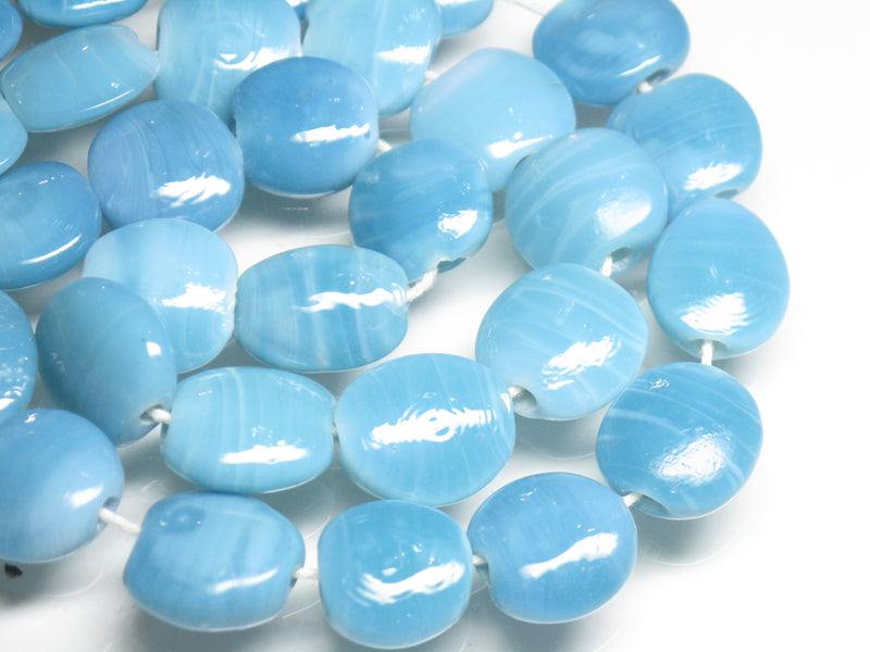 TOKO-BEADS AG008-87N Glass bead (strand) 13~14mm AG008-87N 丸型フラットビーズ（連） 13~14mm Asian bead & African bead  Handmade,Lampeork,bead,asia,india,ethnic,parts,accessory,beads とんぼ玉,ビーズ,トンボ玉,アジア,インド,エスニック,手作り,パーツ,アクセサリー