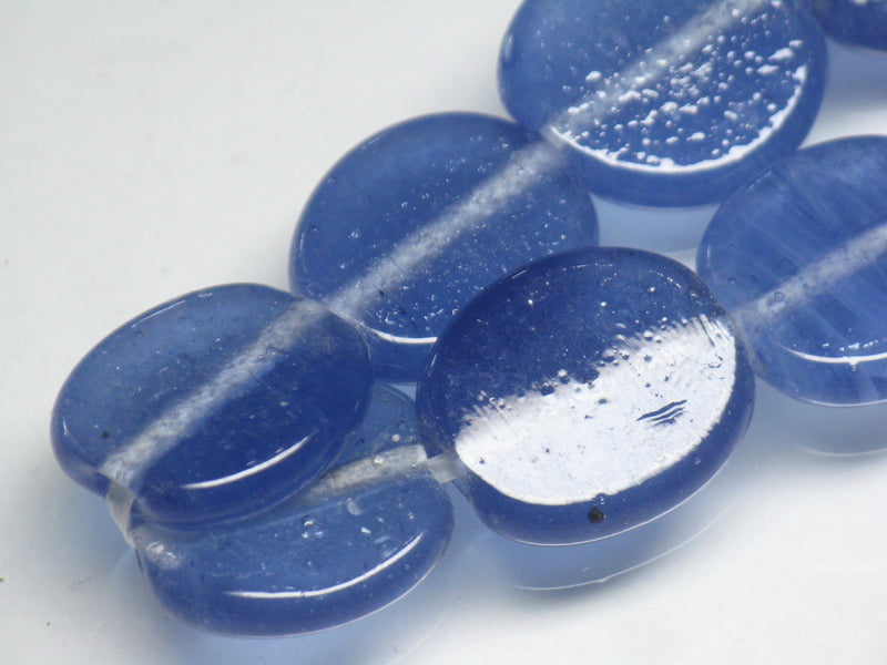 TOKO-BEADS AG008-89N Glass bead (strand) 14~15mm AG008-89N 丸型フラットビーズ（連） 14~15mm Asian bead & African bead  Handmade,Lampeork,bead,asia,india,ethnic,parts,accessory,beads とんぼ玉,ビーズ,トンボ玉,アジア,インド,エスニック,手作り,パーツ,アクセサリー
