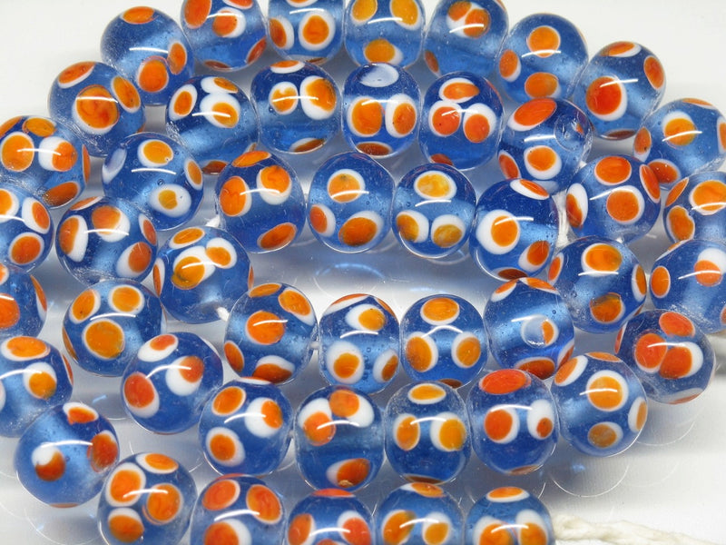 TOKO-BEADS AG009N-04 Glass bead (strand) 11~12mm AG009N-04 とんぼ玉（連） 11~12mm Asian bead & African bead  Handmade,Lampeork,bead,asia,india,ethnic,parts,accessory,beads とんぼ玉,ビーズ,トンボ玉,アジア,インド,エスニック,手作り,パーツ,アクセサリー