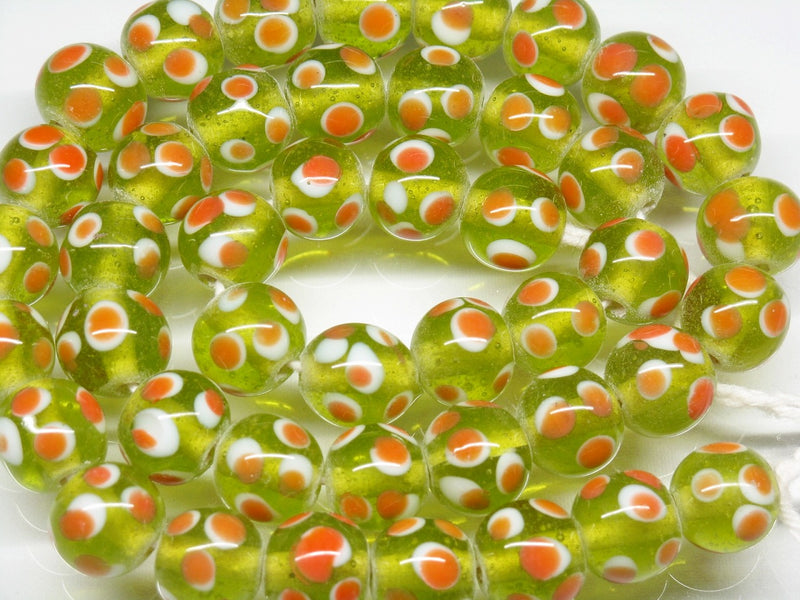 TOKO-BEADS AG009N-06 Glass bead (strand) 11~12mm AG009N-06 とんぼ玉（連） 11~12mm Asian bead & African bead  Handmade,Lampeork,bead,asia,india,ethnic,parts,accessory,beads とんぼ玉,ビーズ,トンボ玉,アジア,インド,エスニック,手作り,パーツ,アクセサリー