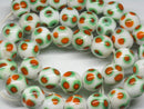 TOKO-BEADS AG009N-16 Glass bead (strand) 12~13mm AG009N-16 とんぼ玉（連） 12~13mm Asian bead & African bead  Handmade,Lampeork,bead,asia,india,ethnic,parts,accessory,beads とんぼ玉,ビーズ,トンボ玉,アジア,インド,エスニック,手作り,パーツ,アクセサリー