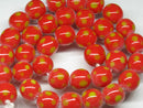 TOKO-BEADS AG009N-18 Glass bead (strand) 13.5mm AG009N-18 とんぼ玉（連） 13.5mm Asian bead & African bead  Handmade,Lampeork,bead,asia,india,ethnic,parts,accessory,beads とんぼ玉,ビーズ,トンボ玉,アジア,インド,エスニック,手作り,パーツ,アクセサリー