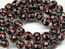 TOKO-BEADS AG009N-21 Glass bead (strand) 11.5mm AG009N-21 とんぼ玉（連） 11.5mm Asian bead & African bead  Handmade,Lampeork,bead,asia,india,ethnic,parts,accessory,beads とんぼ玉,ビーズ,トンボ玉,アジア,インド,エスニック,手作り,パーツ,アクセサリー