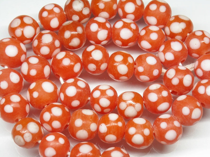 TOKO-BEADS AG009N-27 Glass bead (strand) 12~13mm AG009N-27 とんぼ玉（連） 12~13mm Asian bead & African bead  Handmade,Lampeork,bead,asia,india,ethnic,parts,accessory,beads とんぼ玉,ビーズ,トンボ玉,アジア,インド,エスニック,手作り,パーツ,アクセサリー