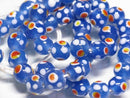 TOKO-BEADS AG009N-32 Glass bead (strand) 10~10.5mm AG009N-32 とんぼ玉（連） 10~10.5mm Asian bead & African bead  Handmade,Lampeork,bead,asia,india,ethnic,parts,accessory,beads とんぼ玉,ビーズ,トンボ玉,アジア,インド,エスニック,手作り,パーツ,アクセサリー
