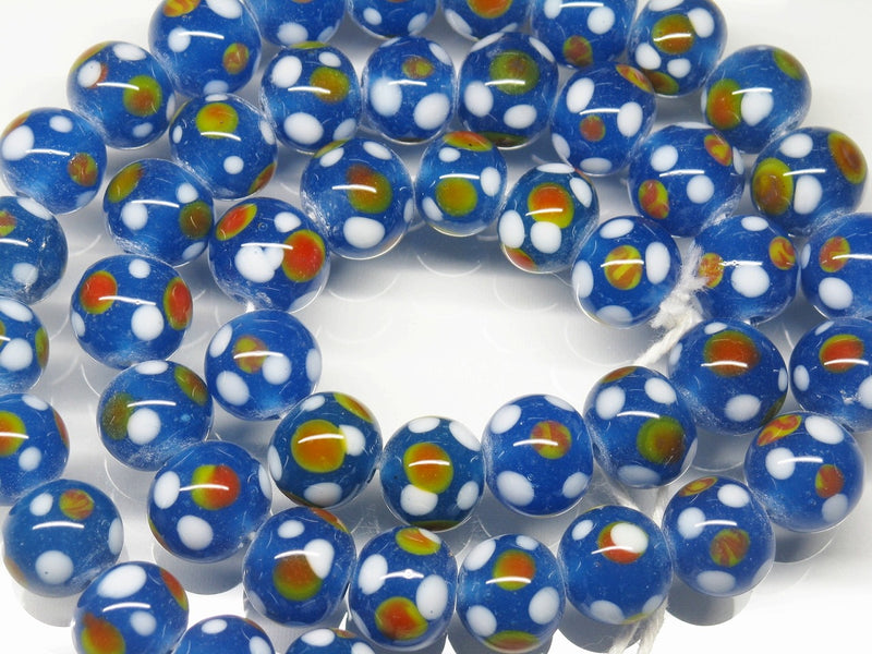 TOKO-BEADS AG009N-33 Glass bead (strand) 10~12mm AG009N-33 とんぼ玉（連） 10~12mm Asian bead & African bead  Handmade,Lampeork,bead,asia,india,ethnic,parts,accessory,beads とんぼ玉,ビーズ,トンボ玉,アジア,インド,エスニック,手作り,パーツ,アクセサリー