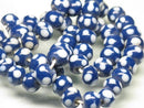 TOKO-BEADS AG009N-73 Glass bead (strand) 8~9mm AG009N-73 とんぼ玉（連） 8~9mm Asian bead & African bead  Handmade,Lampeork,bead,asia,india,ethnic,parts,accessory,beads とんぼ玉,ビーズ,トンボ玉,アジア,インド,エスニック,手作り,パーツ,アクセサリー