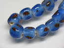 TOKO-BEADS AG010-08N Glass bead (strand) 7~8mm AG010-08N 三角とんぼ玉（連） 7~8mm Asian bead & African bead  Handmade,Lampeork,bead,asia,india,ethnic,parts,accessory,beads とんぼ玉,ビーズ,トンボ玉,アジア,インド,エスニック,手作り,パーツ,アクセサリー