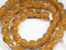 TOKO-BEADS AG010N-10 Glass bead (strand) 8~9mm AG010N-10 三角とんぼ玉（連） 8~9mm Asian bead & African bead  Handmade,Lampeork,bead,asia,india,ethnic,parts,accessory,beads とんぼ玉,ビーズ,トンボ玉,アジア,インド,エスニック,手作り,パーツ,アクセサリー