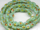 TOKO-BEADS AG010N-15 Glass bead (strand) 7~8mm AG010N-15 三角とんぼ玉（連） 7~8mm Asian bead & African bead  Handmade,Lampeork,bead,asia,india,ethnic,parts,accessory,beads とんぼ玉,ビーズ,トンボ玉,アジア,インド,エスニック,手作り,パーツ,アクセサリー