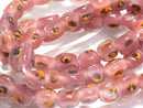TOKO-BEADS AG010N-16 Glass bead (strand) 7~8mm AG010N-16 三角とんぼ玉（連） 7~8mm Asian bead & African bead  Handmade,Lampeork,bead,asia,india,ethnic,parts,accessory,beads とんぼ玉,ビーズ,トンボ玉,アジア,インド,エスニック,手作り,パーツ,アクセサリー
