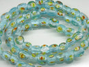 TOKO-BEADS AG010N-18 Glass bead (strand) 7~8mm AG010N-18 三角とんぼ玉（連） 7~8mm Asian bead & African bead  Handmade,Lampeork,bead,asia,india,ethnic,parts,accessory,beads とんぼ玉,ビーズ,トンボ玉,アジア,インド,エスニック,手作り,パーツ,アクセサリー