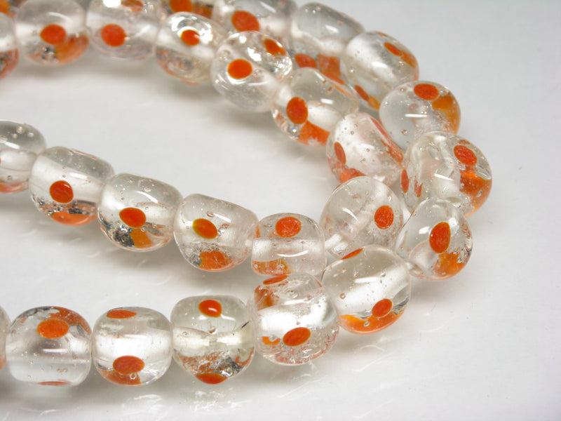 TOKO-BEADS AG010-31N Glass bead (strand) 10~11mm AG010-31N 三角とんぼ玉（連） 10~11mm Asian bead & African bead  Handmade,Lampeork,bead,asia,india,ethnic,parts,accessory,beads とんぼ玉,ビーズ,トンボ玉,アジア,インド,エスニック,手作り,パーツ,アクセサリー