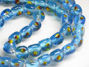 TOKO-BEADS AG010-32N Glass bead (strand) 10~11mm AG010-32N 三角とんぼ玉（連） 10~11mm Asian bead & African bead  Handmade,Lampeork,bead,asia,india,ethnic,parts,accessory,beads とんぼ玉,ビーズ,トンボ玉,アジア,インド,エスニック,手作り,パーツ,アクセサリー