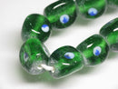 TOKO-BEADS AG010-35N Glass bead (strand) 10~11mm AG010-35N 三角とんぼ玉（連） 10~11mm Asian bead & African bead  Handmade,Lampeork,bead,asia,india,ethnic,parts,accessory,beads とんぼ玉,ビーズ,トンボ玉,アジア,インド,エスニック,手作り,パーツ,アクセサリー