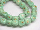 TOKO-BEADS AG010-38N Glass bead (strand) 10~11mm AG010-38N 三角とんぼ玉（連） 10~11mm Asian bead & African bead  Handmade,Lampeork,bead,asia,india,ethnic,parts,accessory,beads とんぼ玉,ビーズ,トンボ玉,アジア,インド,エスニック,手作り,パーツ,アクセサリー