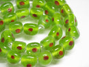 TOKO-BEADS AG010-41N Glass bead (strand) 10~11mm AG010-41N 三角とんぼ玉（連） 10~11mm Asian bead & African bead  Handmade,Lampeork,bead,asia,india,ethnic,parts,accessory,beads とんぼ玉,ビーズ,トンボ玉,アジア,インド,エスニック,手作り,パーツ,アクセサリー