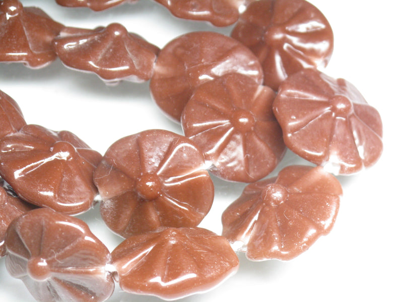 TOKO-BEADS AG012-10N Glass bead (strand) 20~24mm AG012-10N フラワービーズ（連） 20~24mm Asian bead & African bead  Handmade,Lampeork,bead,asia,india,ethnic,parts,accessory,beads とんぼ玉,ビーズ,トンボ玉,アジア,インド,エスニック,手作り,パーツ,アクセサリー