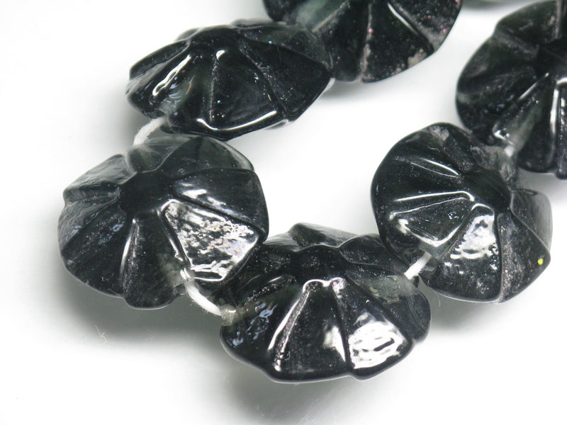 TOKO-BEADS AG012-15N Glass bead (strand) 23~26mm AG012-15N フラワービーズ（連） 23~26mm Asian bead & African bead  Handmade,Lampeork,bead,asia,india,ethnic,parts,accessory,beads とんぼ玉,ビーズ,トンボ玉,アジア,インド,エスニック,手作り,パーツ,アクセサリー