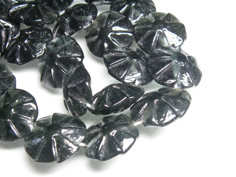 TOKO-BEADS AG012-15N Glass bead (strand) 23~26mm AG012-15N フラワービーズ（連） 23~26mm Asian bead & African bead  Handmade,Lampeork,bead,asia,india,ethnic,parts,accessory,beads とんぼ玉,ビーズ,トンボ玉,アジア,インド,エスニック,手作り,パーツ,アクセサリー